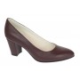 Pantofi eleganti dama din piele naturala box, toc 7 cm - Model Selena NA87BORDOP